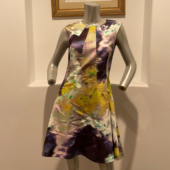 Lela Rose Sleeveless Printed fit and flare Mini dress size 8 - Picture 1 of 13